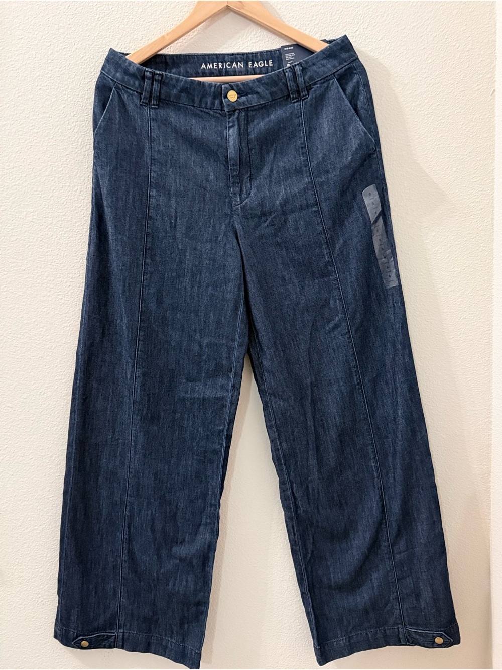 American Eagle Convertible Trouser Jeans Mid-Rise 8 Long 29W NWT